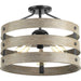 Myhouse Lighting Progress Lighting - P350049-143 - Three Light Semi-Flush Convertible - Gulliver - Graphite