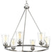 Myhouse Lighting Progress Lighting - P400015-009 - Six Light Chandelier - Debut - Brushed Nickel