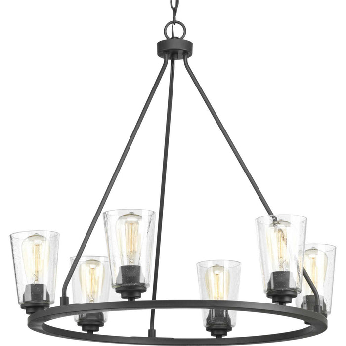 Myhouse Lighting Progress Lighting - P400015-143 - Six Light Chandelier - Debut - Graphite