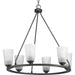 Myhouse Lighting Progress Lighting - P400015-143 - Six Light Chandelier - Debut - Graphite