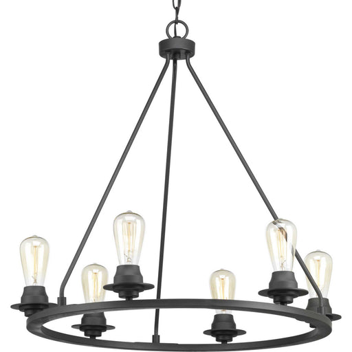 Myhouse Lighting Progress Lighting - P400015-143 - Six Light Chandelier - Debut - Graphite