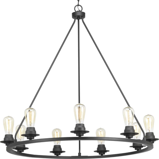 Myhouse Lighting Progress Lighting - P400016-143 - Nine Light Chandelier - Debut - Graphite