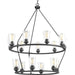 Myhouse Lighting Progress Lighting - P400017-143 - 15 Light Chandelier - Debut - Graphite