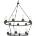 Myhouse Lighting Progress Lighting - P400017-143 - 15 Light Chandelier - Debut - Graphite