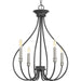 Myhouse Lighting Progress Lighting - P400029-143 - Four Light Chandelier - Whisp - Graphite