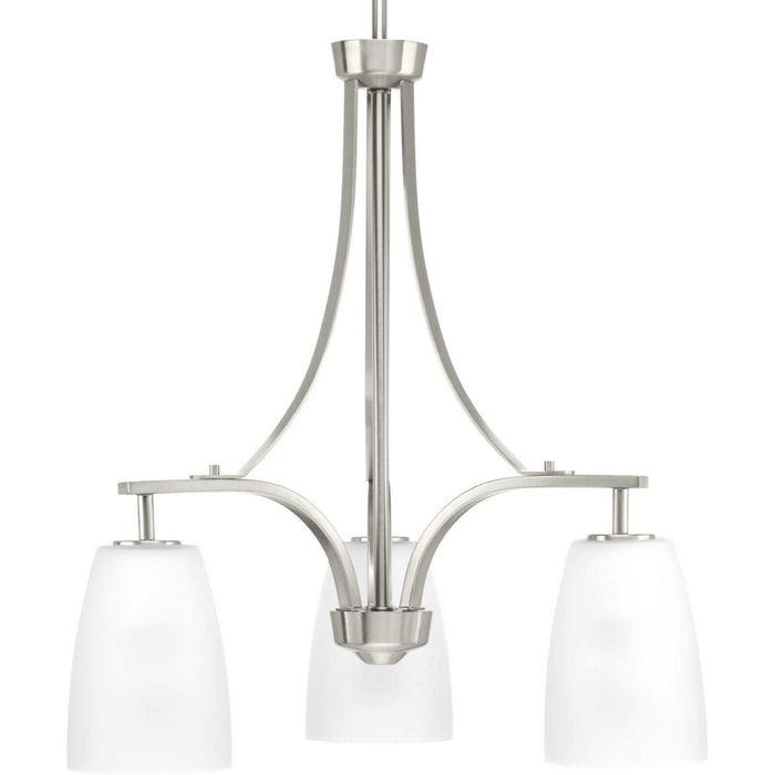 Myhouse Lighting Progress Lighting - P400042-009 - Three Light Chandelier - Leap - Brushed Nickel