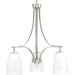 Myhouse Lighting Progress Lighting - P400042-009 - Three Light Chandelier - Leap - Brushed Nickel