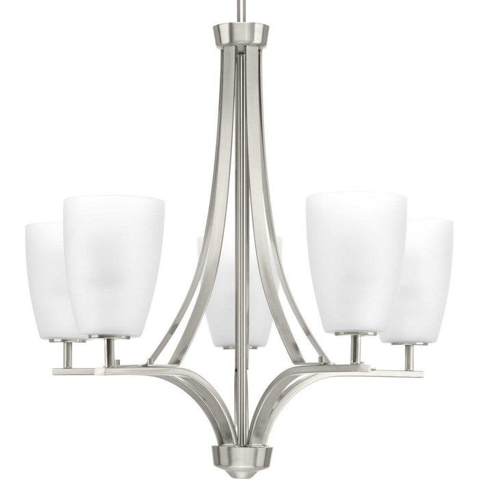 Myhouse Lighting Progress Lighting - P400043-009 - Five Light Chandelier - Leap - Brushed Nickel