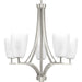 Myhouse Lighting Progress Lighting - P400043-009 - Five Light Chandelier - Leap - Brushed Nickel