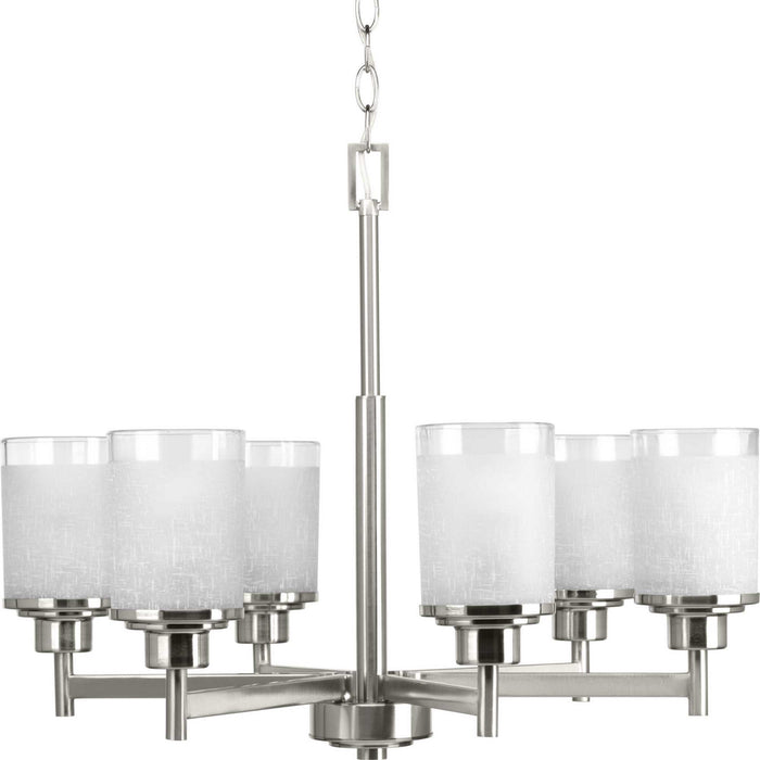 Myhouse Lighting Progress Lighting - P4758-09 - Six Light Chandelier - Alexa - Brushed Nickel