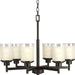 Myhouse Lighting Progress Lighting - P4758-20 - Six Light Chandelier - Alexa - Antique Bronze