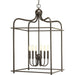 Myhouse Lighting Progress Lighting - P500037-020 - Six Light Foyer Pendant - Assembly Hall - Antique Bronze