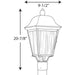 Myhouse Lighting Progress Lighting - P540001-031 - Three Light Post Lantern - Kiawah - Black