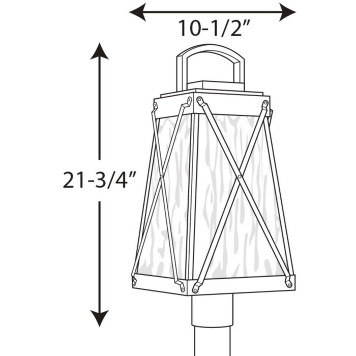 Myhouse Lighting Progress Lighting - P540009-020 - One Light Post Lantern - Creighton - Antique Bronze