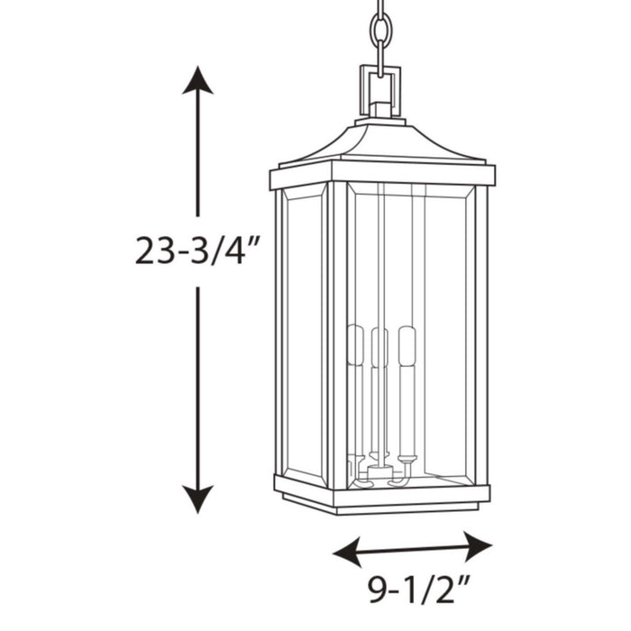 Myhouse Lighting Progress Lighting - P550004-020 - Three Light Hanging Lantern - Gibbes Street - Antique Bronze