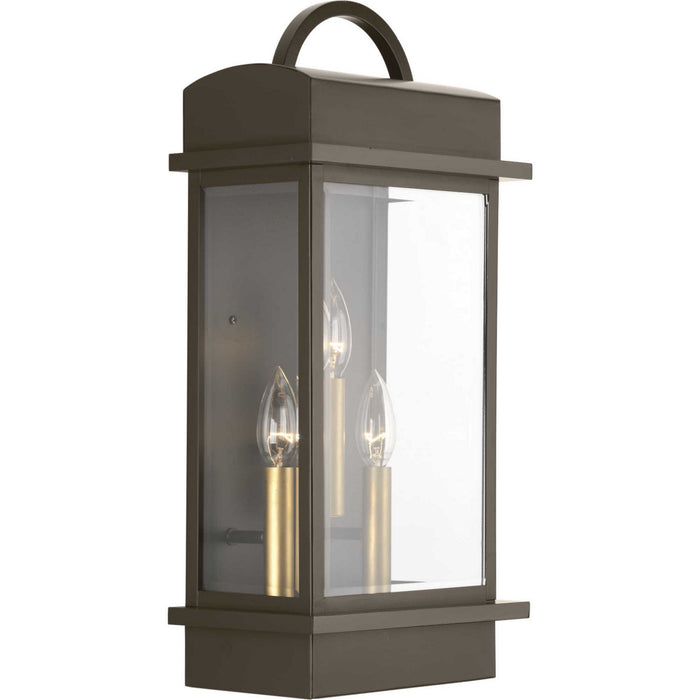 Myhouse Lighting Progress Lighting - P560003-020 - Three Light Large Wall Lantern - Santee - Antique Bronze