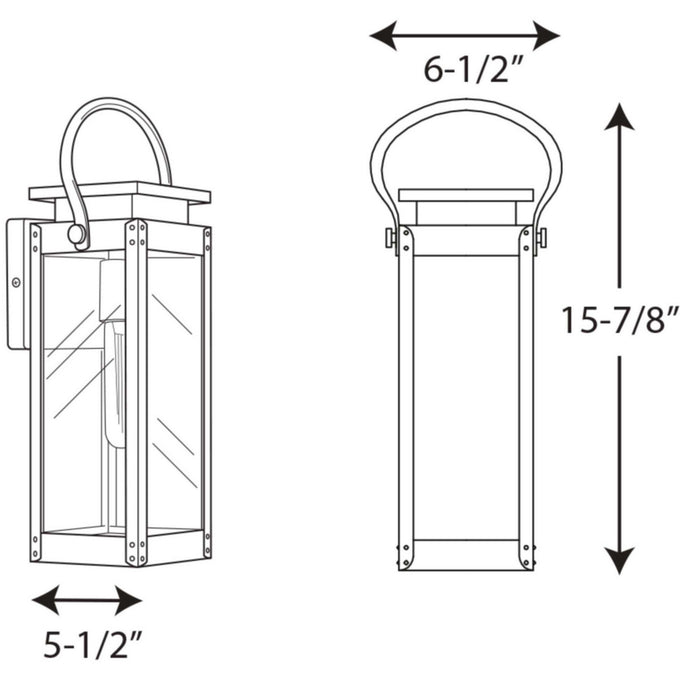 Myhouse Lighting Progress Lighting - P560004-135 - One Light Wall Lantern - Union Square - Stainless Steel