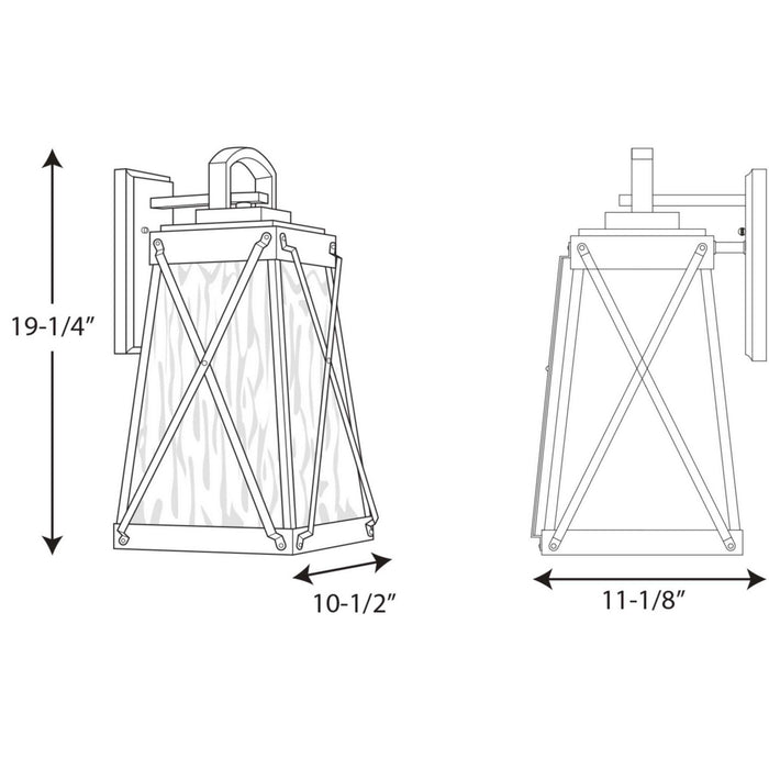 Myhouse Lighting Progress Lighting - P560033-031 - One Light Wall Lantern - Creighton - Black