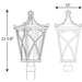 Myhouse Lighting Progress Lighting - P6442-108 - Three Light Post Lantern - Cadence - Oil Rubbed Bronze