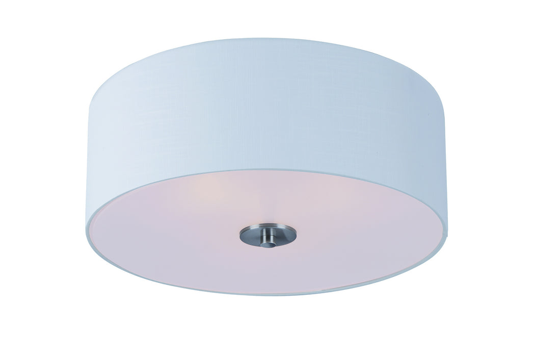 Myhouse Lighting Maxim - 10010WLSN - Three Light Flush Mount - Bongo - Satin Nickel