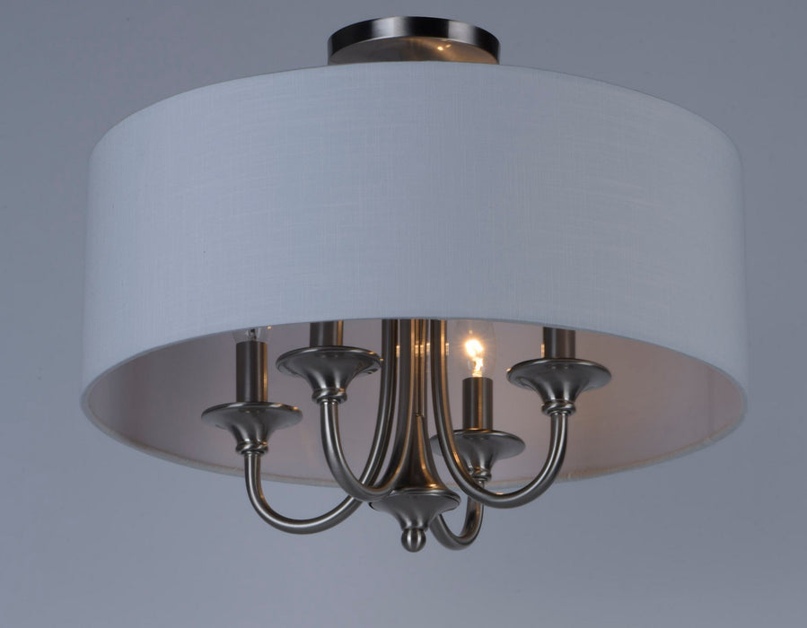 Myhouse Lighting Maxim - 10013WLSN - Four Light Semi-Flush Mount/Pendant - Bongo - Satin Nickel