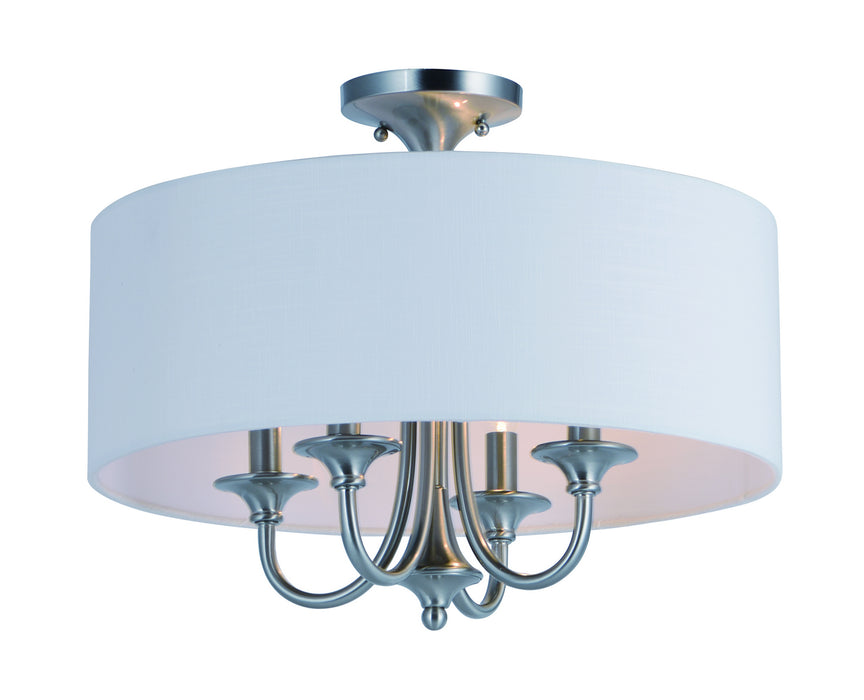 Myhouse Lighting Maxim - 10013WLSN - Four Light Semi-Flush Mount/Pendant - Bongo - Satin Nickel