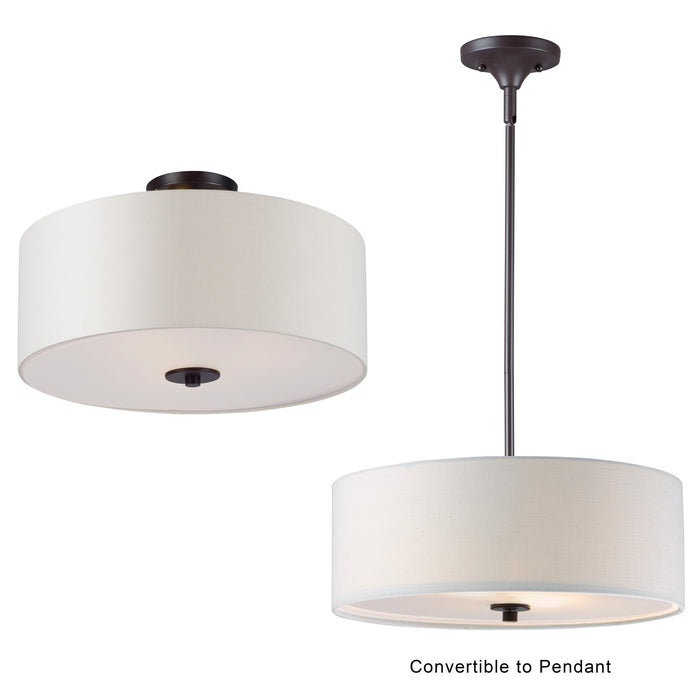 Myhouse Lighting Maxim - 10014OMOI - Three Light Semi-Flush Mount - Bongo - Oil Rubbed Bronze