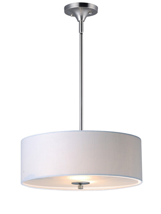 Myhouse Lighting Maxim - 10014WLSN - Three Light Semi-Flush Mount - Bongo - Satin Nickel