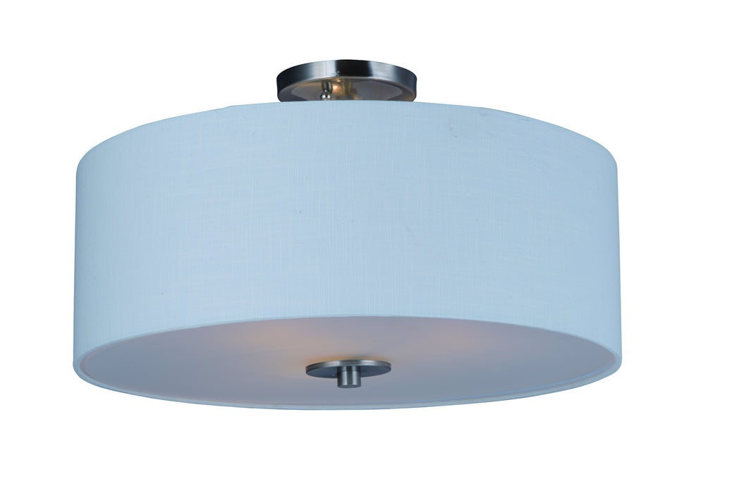 Myhouse Lighting Maxim - 10014WLSN - Three Light Semi-Flush Mount - Bongo - Satin Nickel