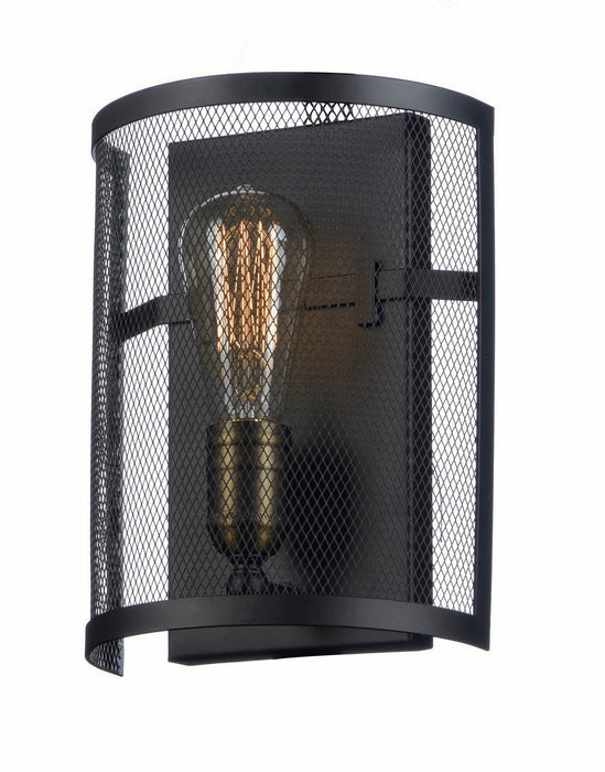 Myhouse Lighting Maxim - 20112BKNAB - One Light Wall Sconce - Palladium - Black / Natural Aged Brass