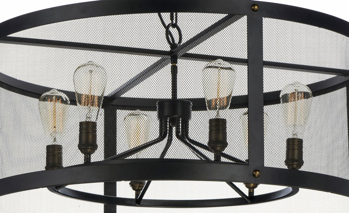 Myhouse Lighting Maxim - 20114BKNAB - Six Light Chandelier - Palladium - Black / Natural Aged Brass