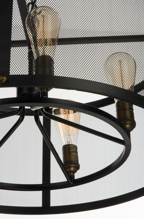 Myhouse Lighting Maxim - 20115BKNAB - Five Light Chandelier - Palladium - Black / Natural Aged Brass