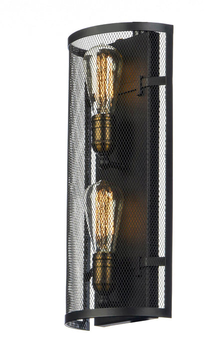 Myhouse Lighting Maxim - 20119BKNAB - Two Light Wall Sconce - Palladium - Black / Natural Aged Brass