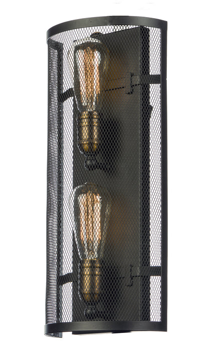 Myhouse Lighting Maxim - 20119BKNAB - Two Light Wall Sconce - Palladium - Black / Natural Aged Brass