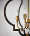 Myhouse Lighting Maxim - 20293OIAB - Four Light Chandelier - Crest - Oil Rubbed Bronze / Antique Brass