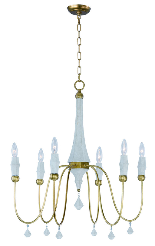 Myhouse Lighting Maxim - 22436CSTGL - Six Light Chandelier - Claymore - Claystone / Gold Leaf