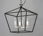 Myhouse Lighting Maxim - 25156TXBPN - Four Light Chandelier - Abode - Textured Black / Polished Nickel