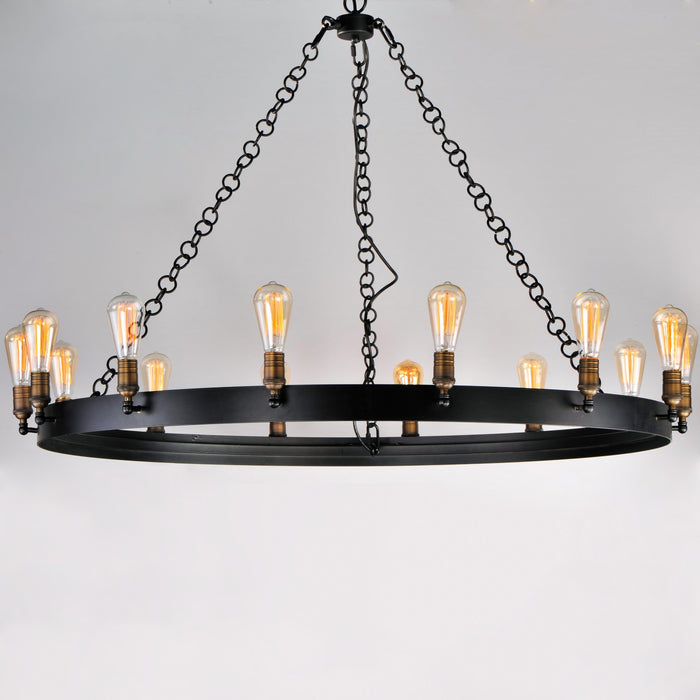 Myhouse Lighting Maxim - 26276BKNAB - 14 Light Chandelier - Noble - Black / Natural Aged Brass