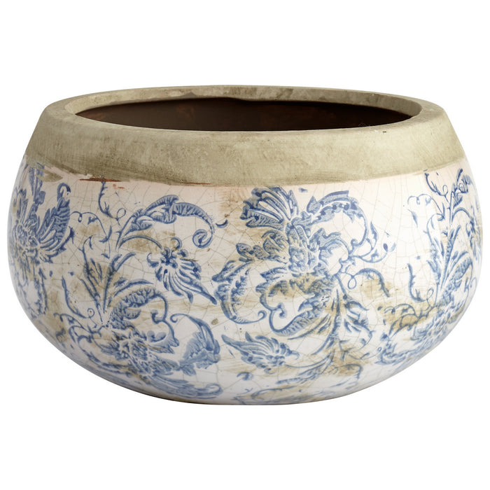 Myhouse Lighting Cyan - 07406 - Planter - Isela - Blue And White