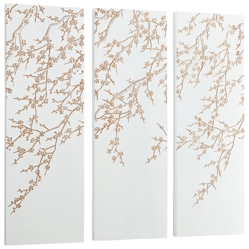 Myhouse Lighting Cyan - 07518 - Wall Art - Cherry Blossom - White And Gold