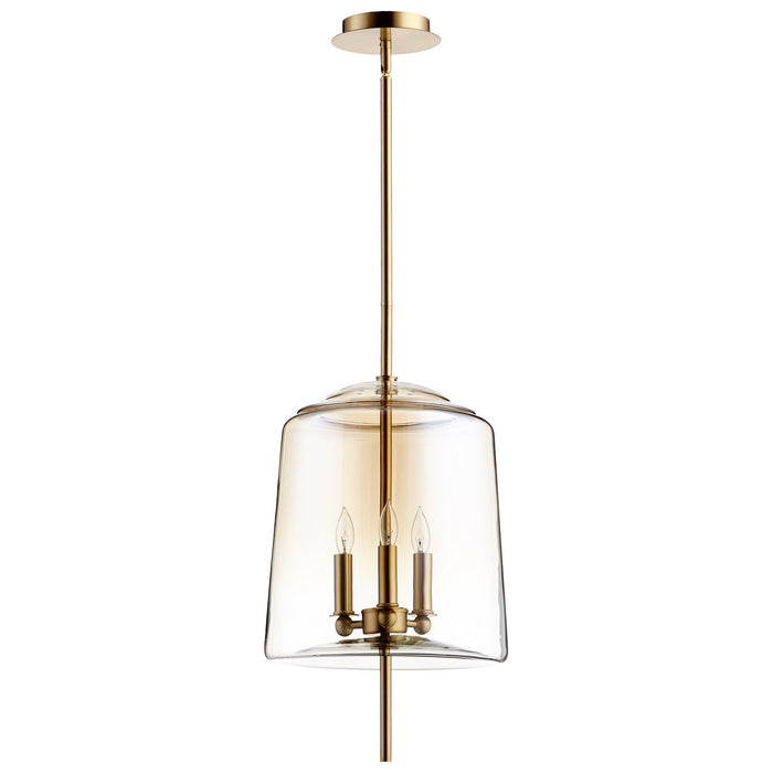 Myhouse Lighting Cyan - 07592 - Three Light Pendant - Lusterous - Satin Brass