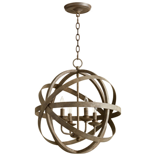 Myhouse Lighting Cyan - 07965 - Four Light Pendant - Gladwin - Distressed Zinc