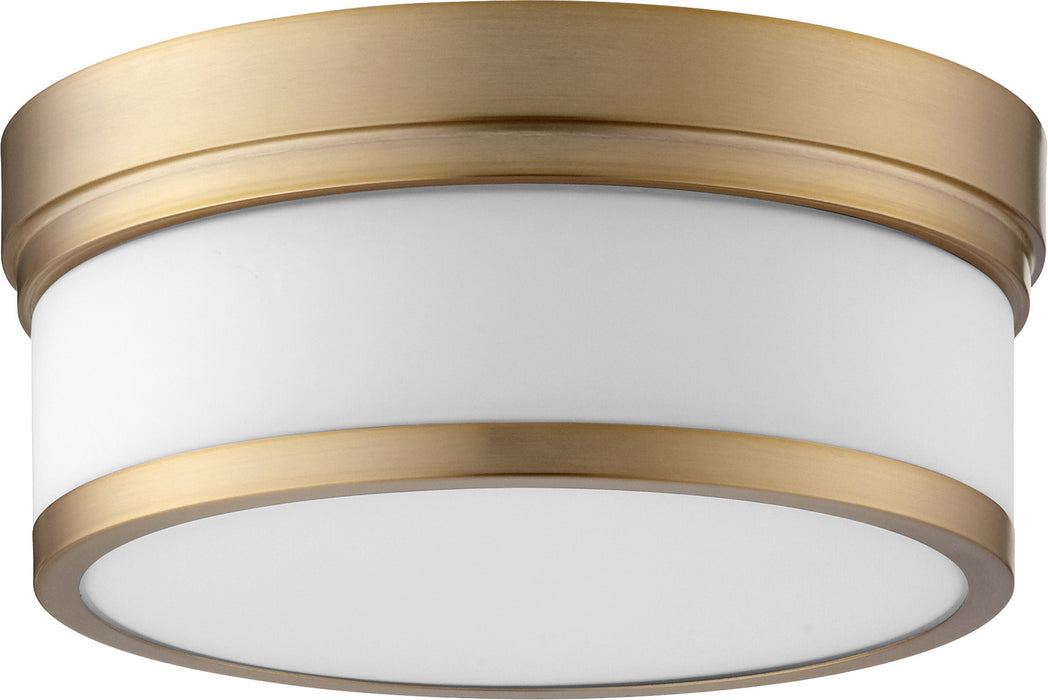 Myhouse Lighting Quorum - 3509-12-80 - Two Light Ceiling Mount - Celeste - Aged Brass