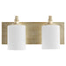 Myhouse Lighting Quorum - 5009-2-60 - Two Light Vanity - Celeste - Aged Silver Leaf