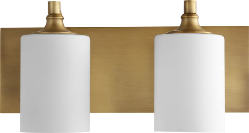 Myhouse Lighting Quorum - 5009-2-80 - Two Light Vanity - Celeste - Aged Brass