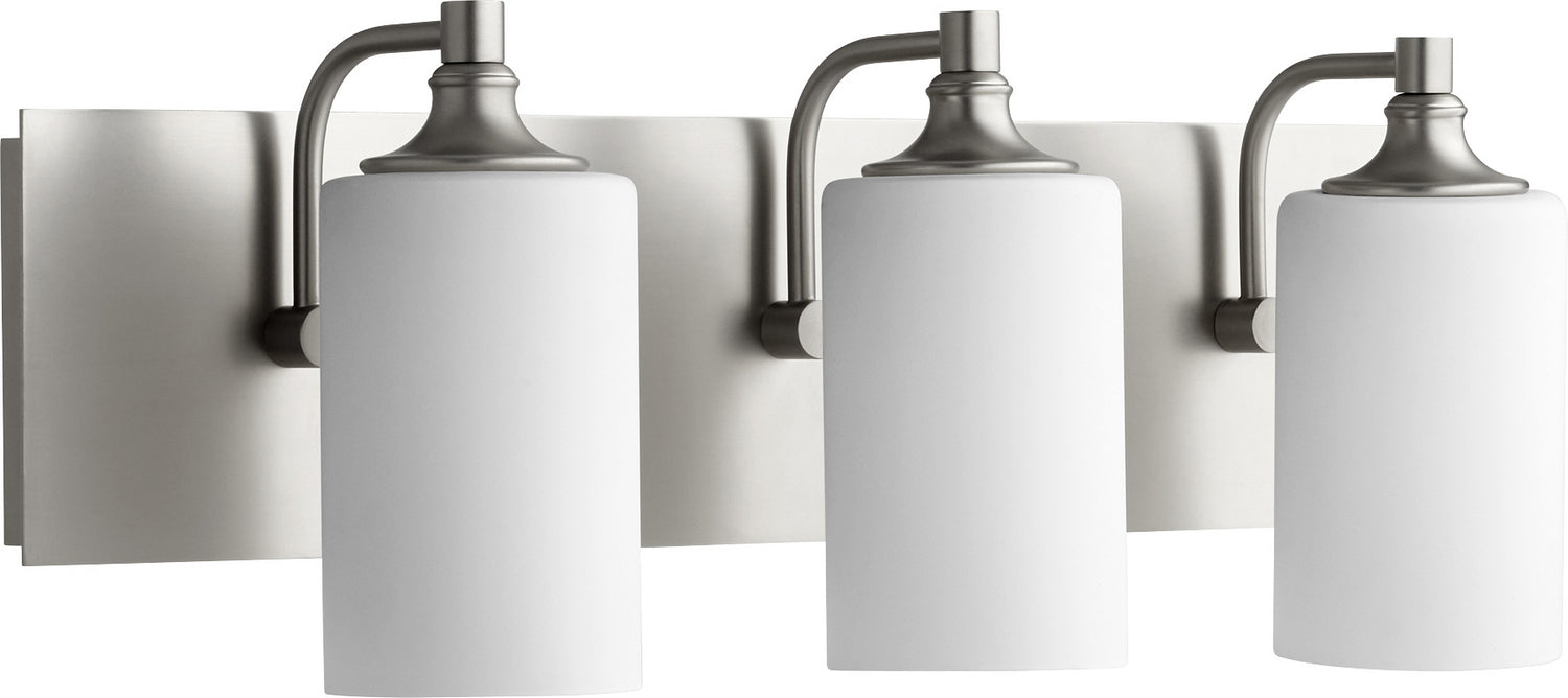 Myhouse Lighting Quorum - 5009-3-65 - Three Light Vanity - Celeste - Satin Nickel