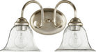 Myhouse Lighting Quorum - 5110-2-60 - Two Light Vanity - Spencer - Aged Silver Leaf w/ Clear/Seeded