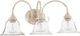 Myhouse Lighting Quorum - 5110-3-170 - Three Light Vanity - Spencer - Persian White w/ Clear/Seeded