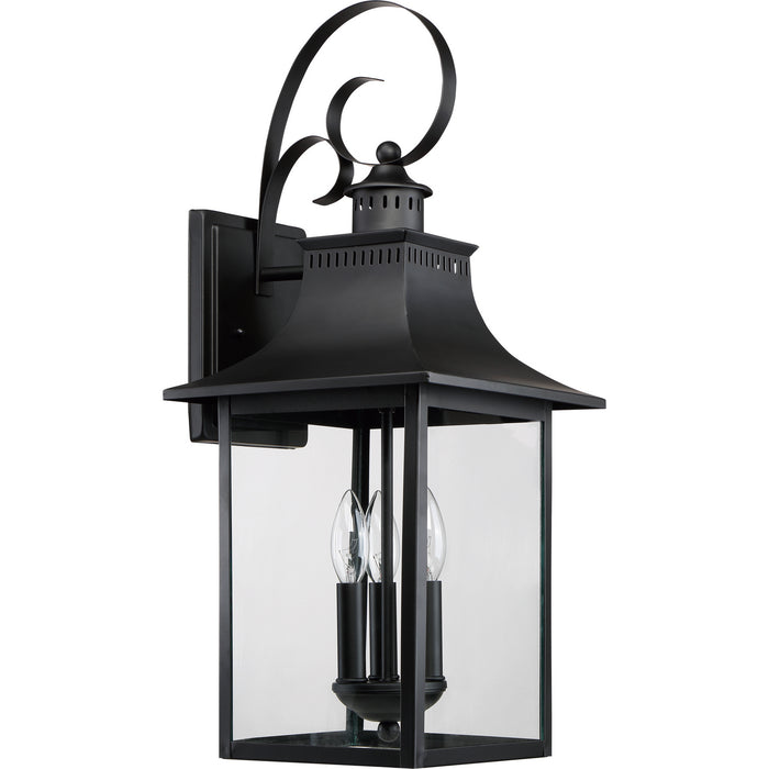 Myhouse Lighting Quoizel - CCR8410K - Three Light Outdoor Wall Lantern - Chancellor - Mystic Black