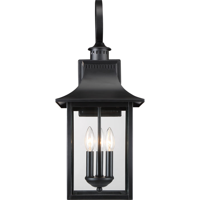 Myhouse Lighting Quoizel - CCR8410K - Three Light Outdoor Wall Lantern - Chancellor - Mystic Black